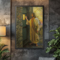 Visitation at Dawn Jesus Knocking on a Rustic Door