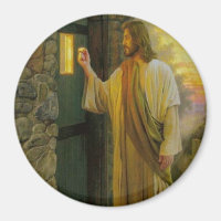 Visitation at Dawn Jesus Knocking on a Rustic Door