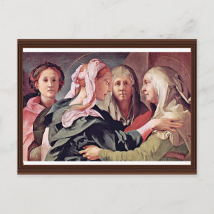 Visitation  By Pontormo Jacopo Postcard