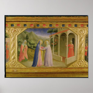 Visitation, from predella Annunciation Poster