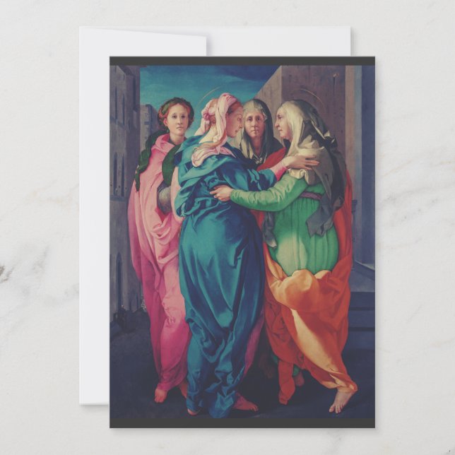 Visitation of Virgin by Pontormo  Holiday Card (Front)