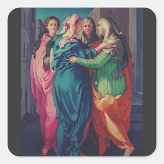 Visitation of Virgin by Pontormo  Square Sticker (Front)