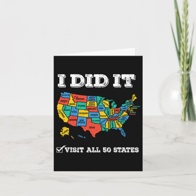 Visited All 50 States  Card (Front)
