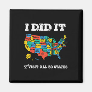 Visited All 50 States Magnet