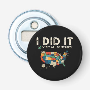 Visited All 50 US States - USA Map Travel - Visit Bottle Opener