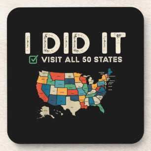 Visited All 50 US States - USA Map Travel - Visit Coaster