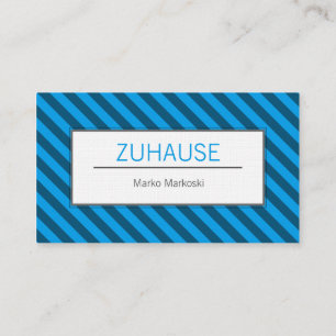Visitenkarte blau gestreift business card