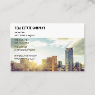 Visitenkarte glänzende moderne skyline  business card