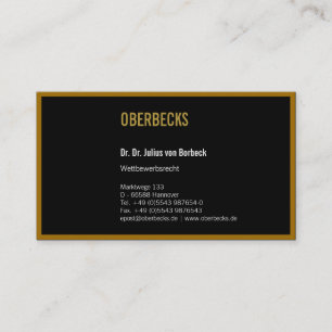 Visitenkarte Goldrand Business Card