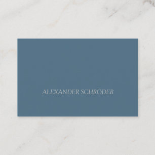 Visitenkarte in Blau-Grau mit weißer Schrift Business Card