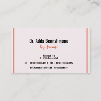 Visitenkarte Lines Business Card
