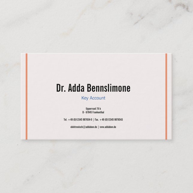 Visitenkarte Lines Business Card (Front)