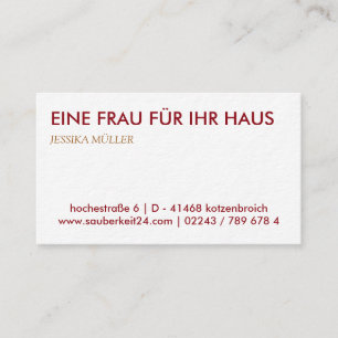 Visitenkarte sauber business card