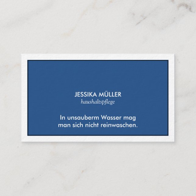 Visitenkarte sauber business card (Back)