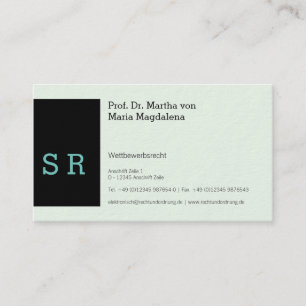 Visitenkarte Schwarzkern Business Card