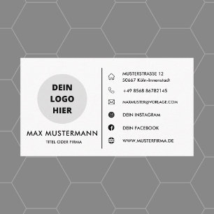 Visitenkarte Selbst Gestalten Vorlage Business Card