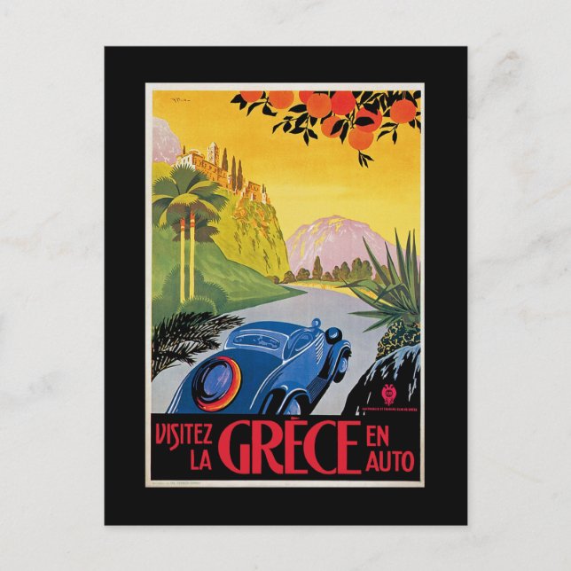 Visitez La Grece en Auto Postcard (Front)