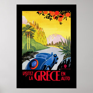 Visitez La Grece en Auto Poster