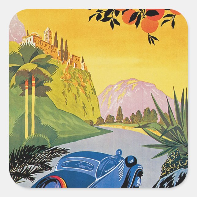 Visitez La Grece en Auto Square Sticker (Front)