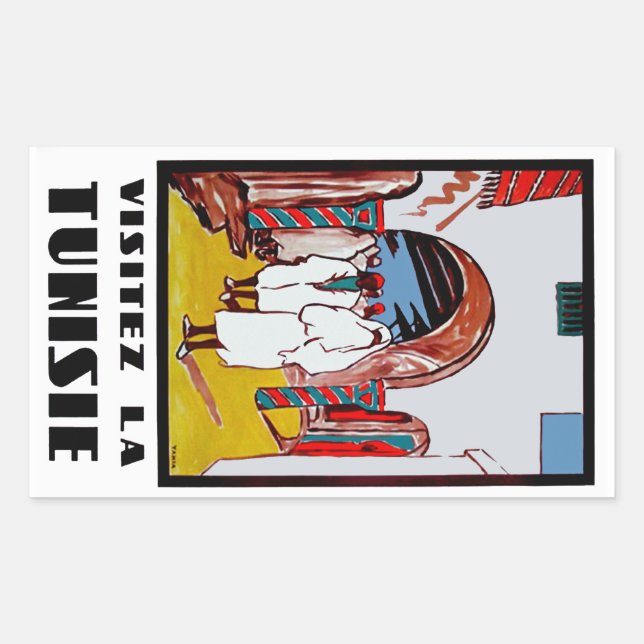 Visitez La Tunisie Rectangular Sticker (Front)