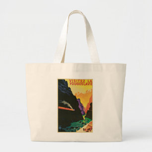 Visitez La Yougoslavie Large Tote Bag