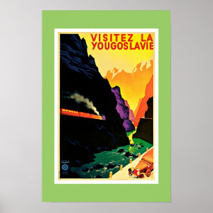 Visitez La Yougoslavie Vintage Travel Poster