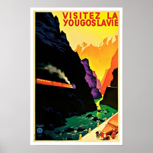 Visitez La Yougoslavie Vintage Travel Poster