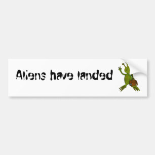 Visiting Alien Range Bumper Sticker