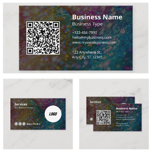 Visiting Card Logo Scannable QR Code