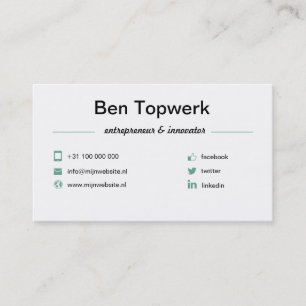 Visiting card werkzoekend 1