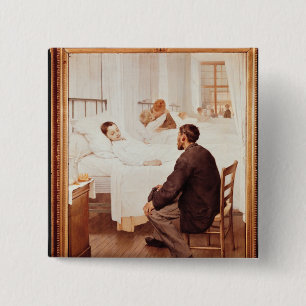 Visiting Day at the Hospital, 1889 15 Cm Square Badge