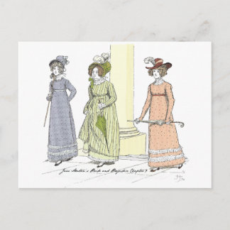 Visiting Jane - Jane Austen Pride and Prejudice Postcard