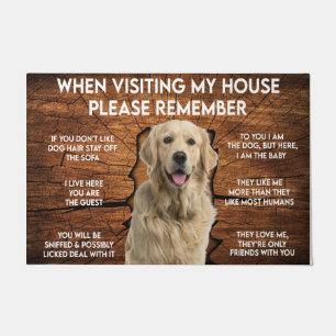 Visiting My House Remember, Labrador Retriever  Doormat