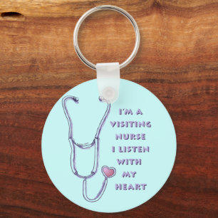 Visiting Nurse Stethoscope Key Ring