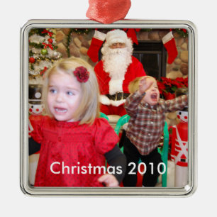 Visiting Santa, Christmas 2010 Metal Tree Decoration