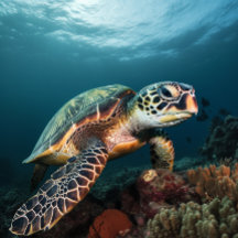 Visiting The Coral Reef - Sea Turtle Jigsaw Puzzle