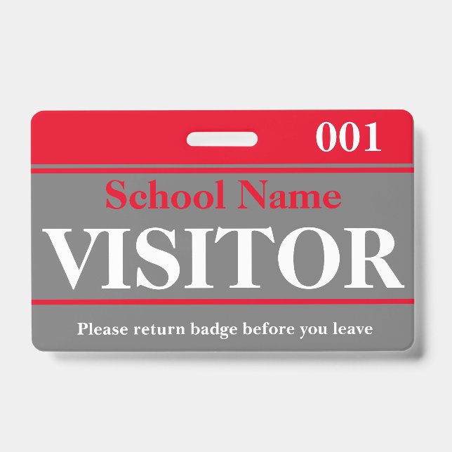 Visitor Badge ID Badge (Front)