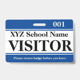Visitor Badge ID Badge