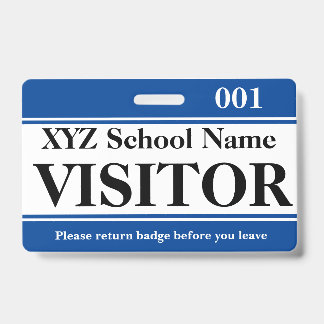 Visitor Badge ID Badge