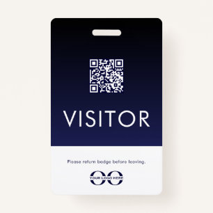 Visitor Badge Logo QR Code ID Badge