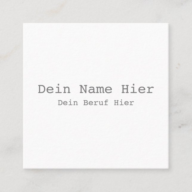 Visitor card (Front)