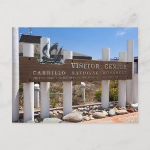 Visitor Centre Sign Cabrillo National Monument, CA Postcard
