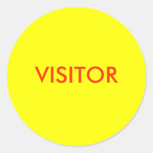 VISITOR CLASSIC ROUND STICKER