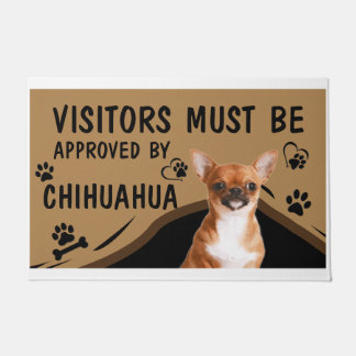 Visitor Must Be Approved By Springer Chihuahua Doormat