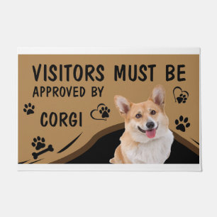 Visitor Must Be Approved By Springer Spaniel Corgi Doormat
