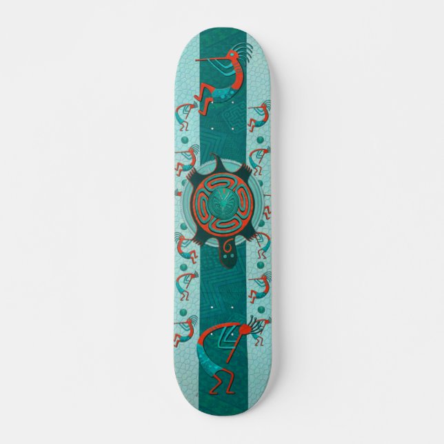 Visitors Anasazi Native Folk Art Skateboard (Front)