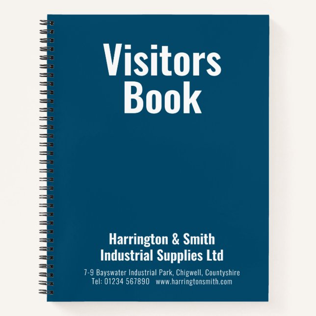 Visitors Book for Businesses (Front)