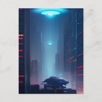 Visitors from outer space postcard