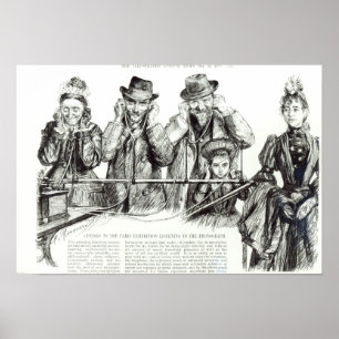 Visitors to the Paris Exhibition Poster