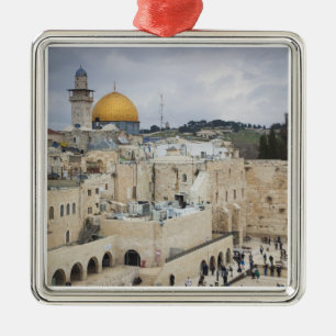 Visitors, Western Wall Plaza & Dome of the Rock Metal Tree Decoration